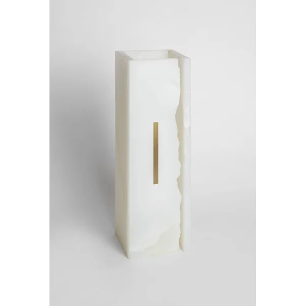 03C PURE WHITE ONIX Collectible Lighting in stone