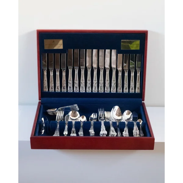 100 Piece Silver Plate Cutlery Set - Viners Shell Motif