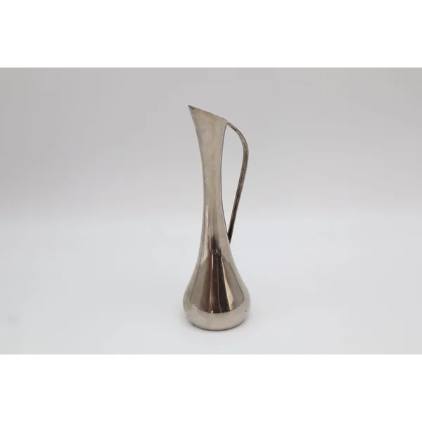 1960s Modernist Silver-Plated Bud Vase with Sculpted Handle