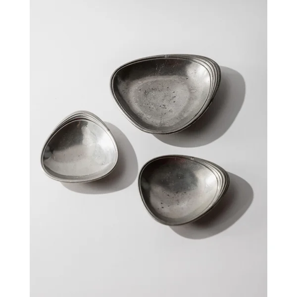 1960s Pewter Bowls, Set of 3, by Just Denmark