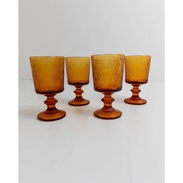 1970s Wine Glasses Set of 4