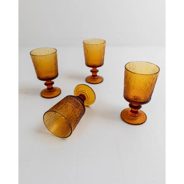 1970s Wine Glasses Set of 4