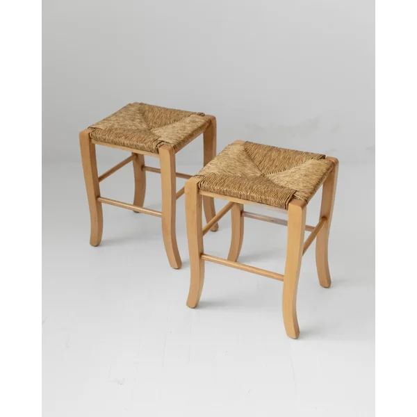 1980s Wooden Stools Set of 2