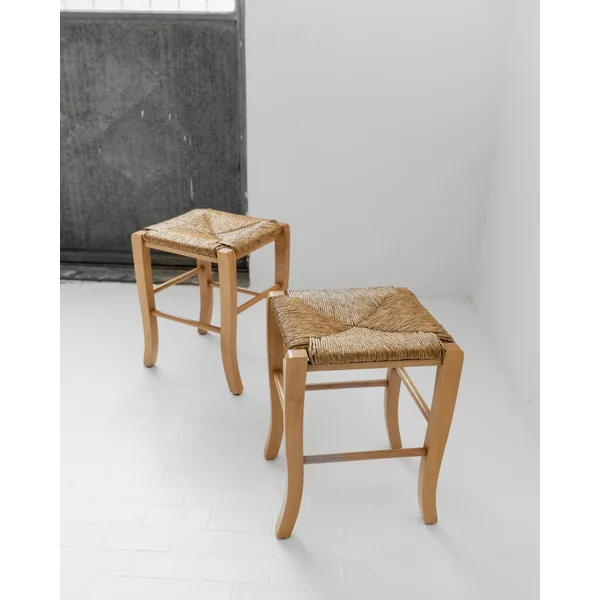1980s Wooden Stools Set of 2
