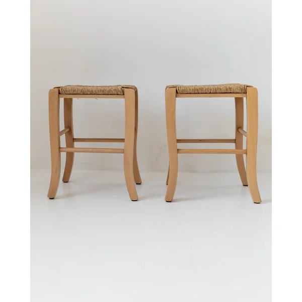 1980s Wooden Stools Set of 2