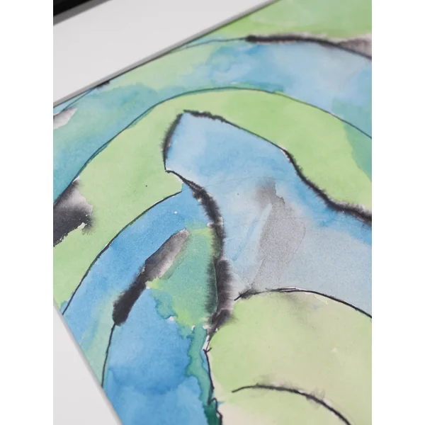 Abstract Still Life #3, 32x32cm, Watercolour, Ink