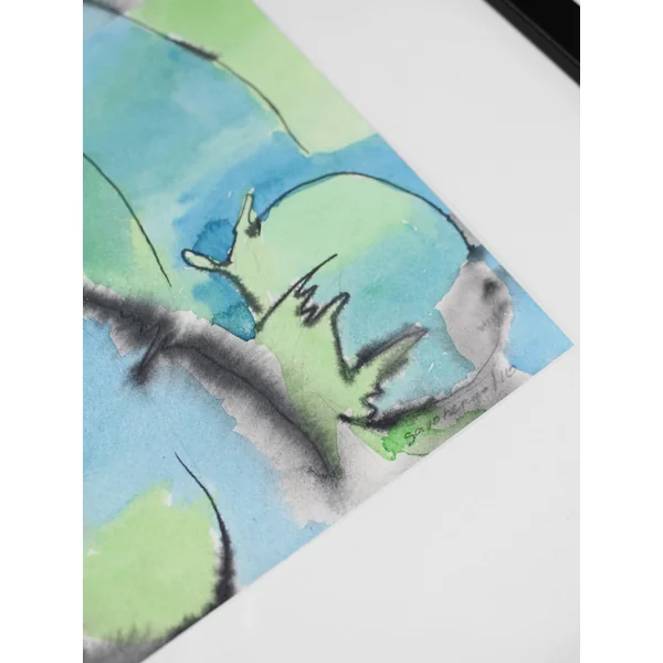 Abstract Still Life #3, 32x32cm, Watercolour, Ink