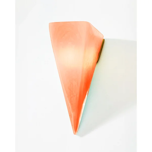 AnNur Blown Glass Trapezoidal and Brass Metal Floor Lamp