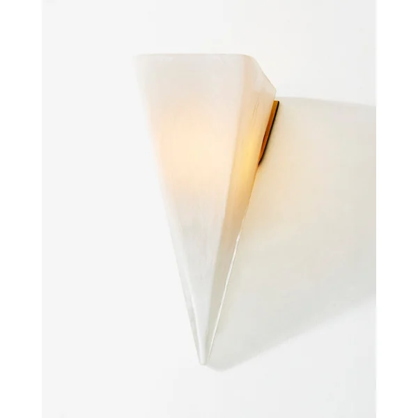 AnNur Blown Glass Trapezoidal and Brass Metal Floor Lamp