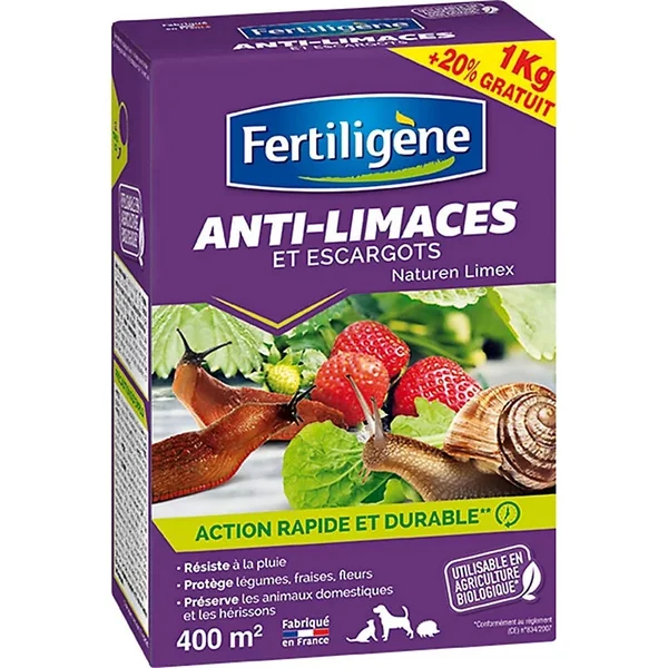 Anti-limaces et escargots 1kg + 20% offert