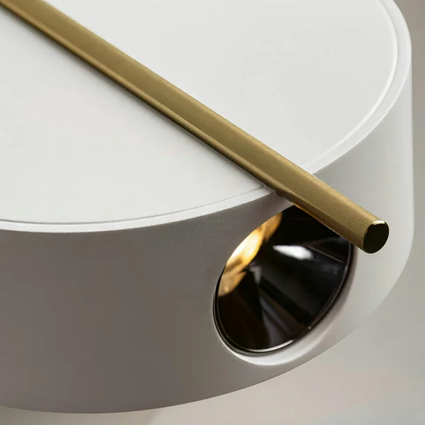 Applique murale design blanche & or – bloc rond orientable MESA