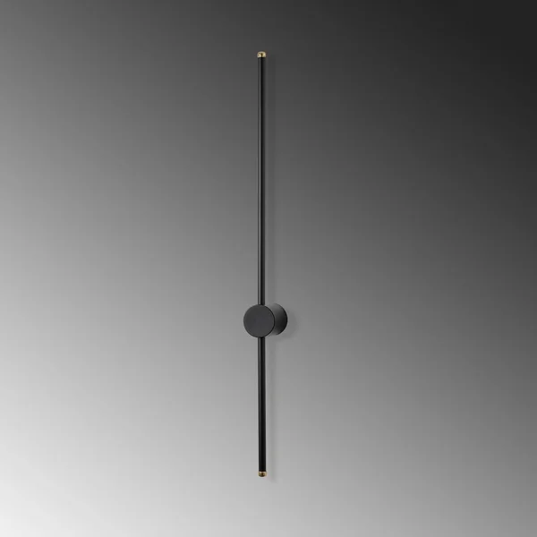 Applique murale LED design, 1 tige noire verticale VIESTE
