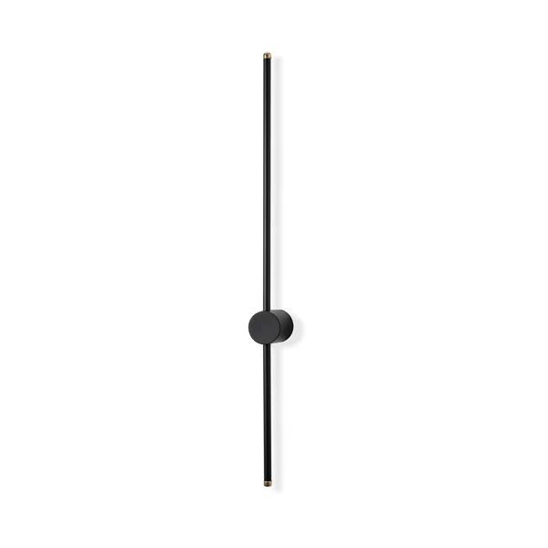 Applique murale LED design, 1 tige noire verticale VIESTE