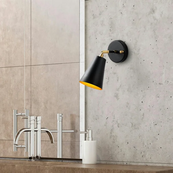 Applique murale moderne noire, abat-jour orientable SFAX