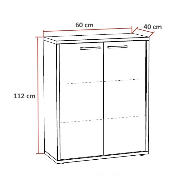 Armoire basse de bureau contemporaine chêne clair Lexos