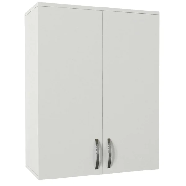 Armoire murale de salle de bains blanche 2 portes MARFA
