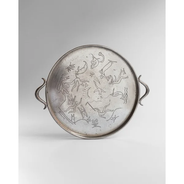 Art Deco Pewter Tray by Nils Fougstedt for Svenskt Tenn, 1931