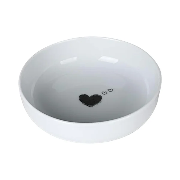 Assiette creuse poke bowl motif cœur noir (lot de 2) ELDA