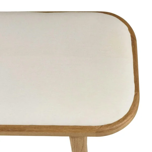 Banc 1 place avec coussin blanc en bois de mindi TIVARO