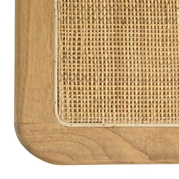 Banc 1 place en bois de mindi et rotin naturel TIVARO