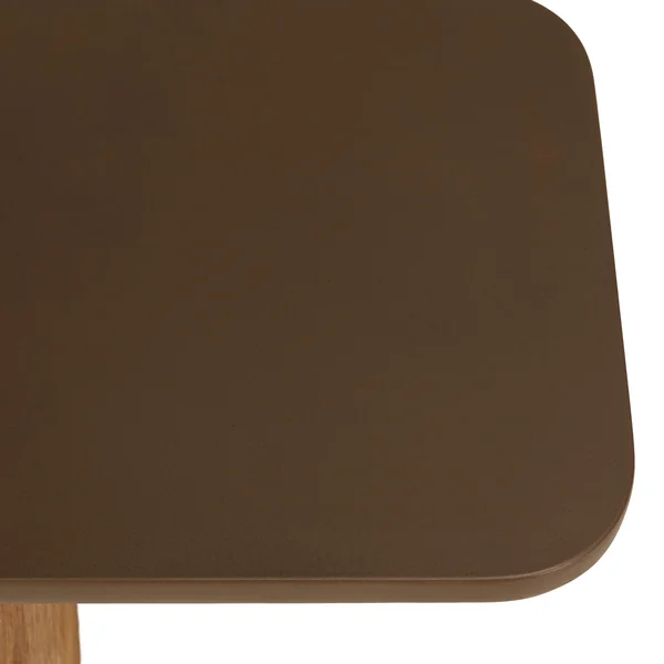 Banc 240 cm effet béton marron pieds en bois d'acacia CALVI