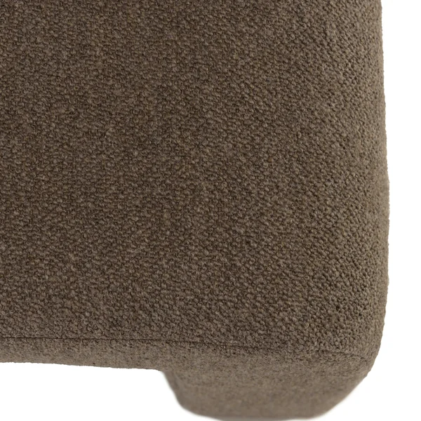Banc/ Bout de lit en tissu petite bouclette taupe foncé COLOMBUS