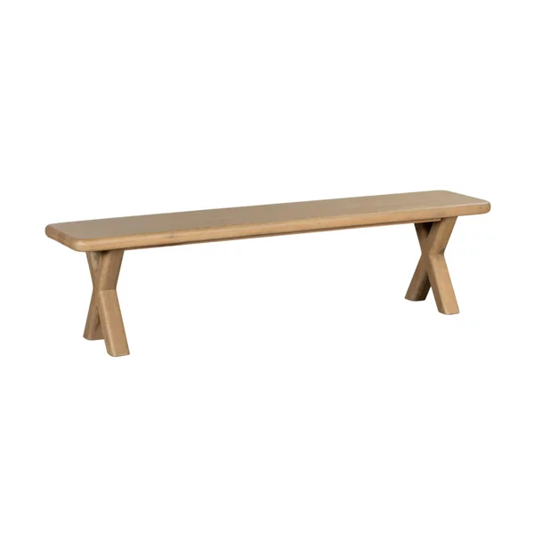Banc de salle à manger bois pieds en croix 180 cm ASTER