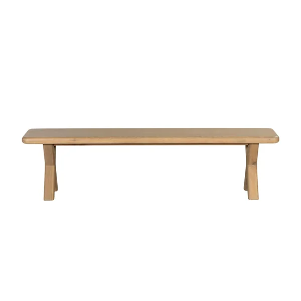 Banc de salle à manger bois pieds en croix 180 cm ASTER