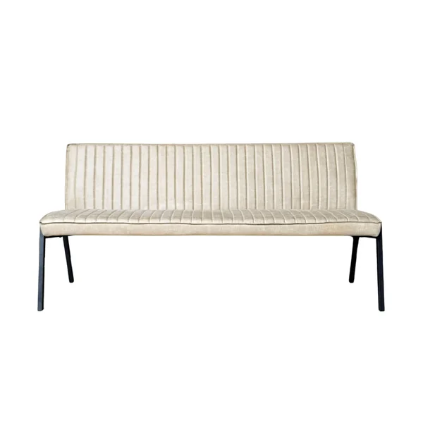 Banc de table à manger beige à bandes 185 cm CORTINA