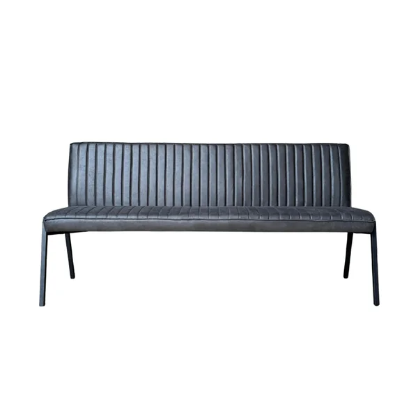 Banc de table à manger gris foncé à bandes 185 cm CORTINA