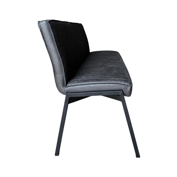 Banc de table à manger gris foncé à bandes 185 cm CORTINA