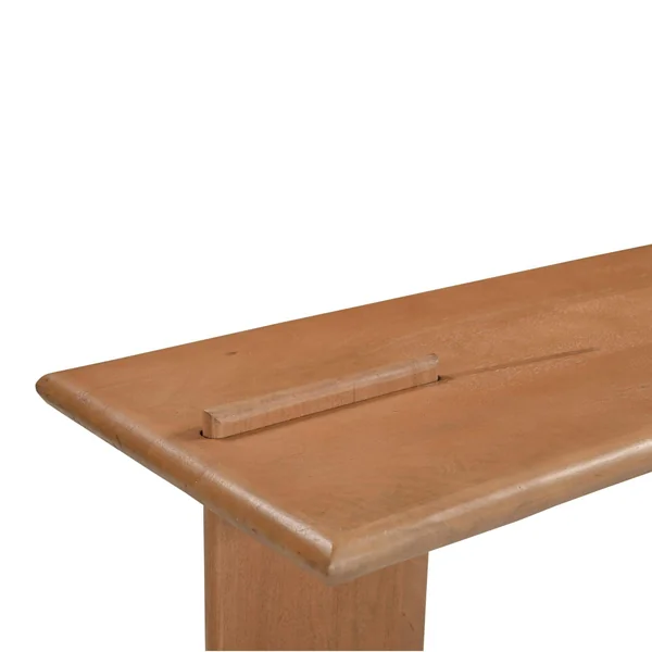 Banc TV en bois clair à étagère 160 cm ALMA