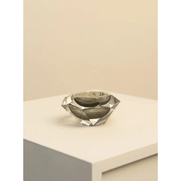 Black "Diamant" Ashtray by Flavio Poli for Seguso 60's