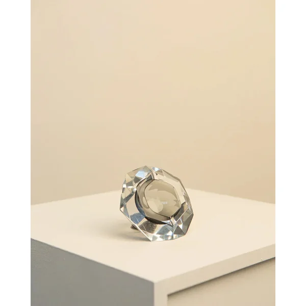 Black "Diamant" Ashtray by Flavio Poli for Seguso 60's