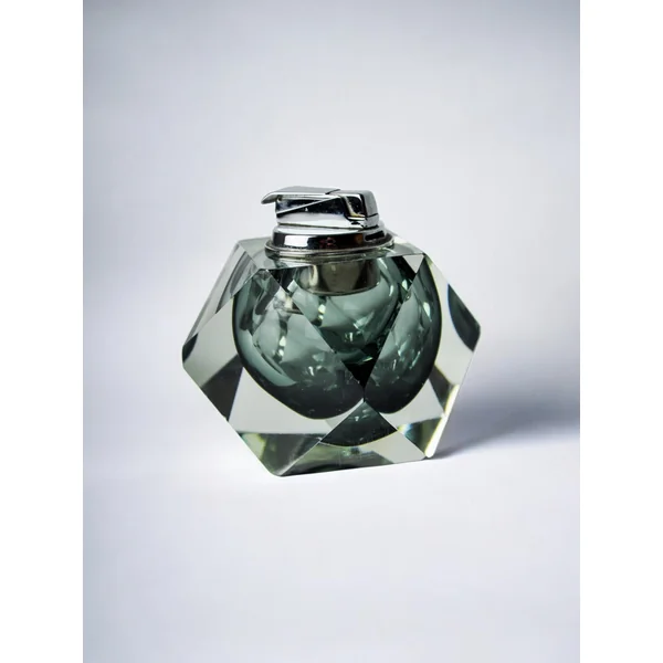 Black Sommerso Lighter by Seguso, Murano, Italy, 1970's