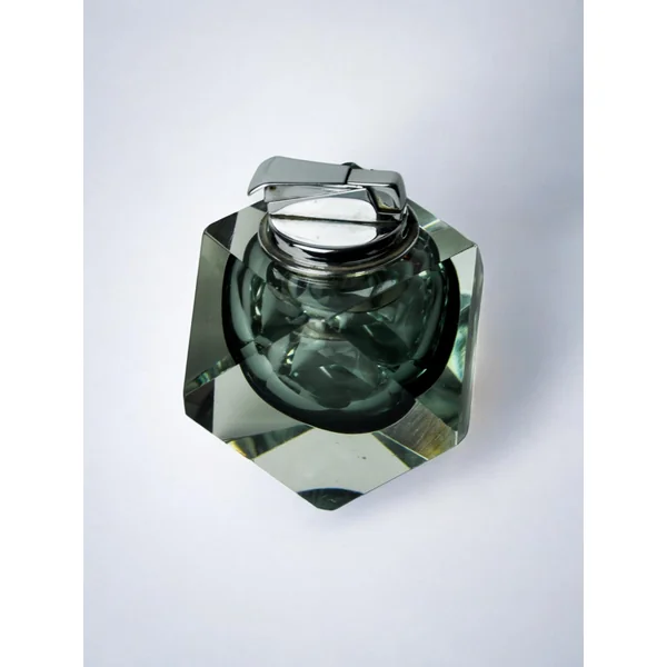 Black Sommerso Lighter by Seguso, Murano, Italy, 1970's