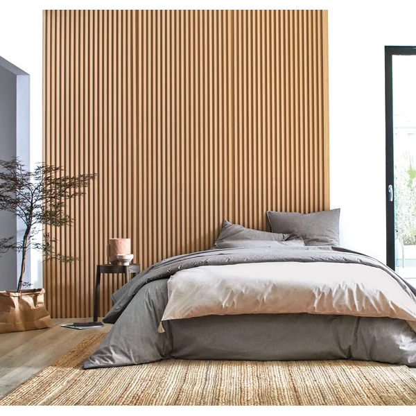BLANC DES VOSGES Drap coton bio et recylé Ressources - Anthracite - 240 x 300 cm