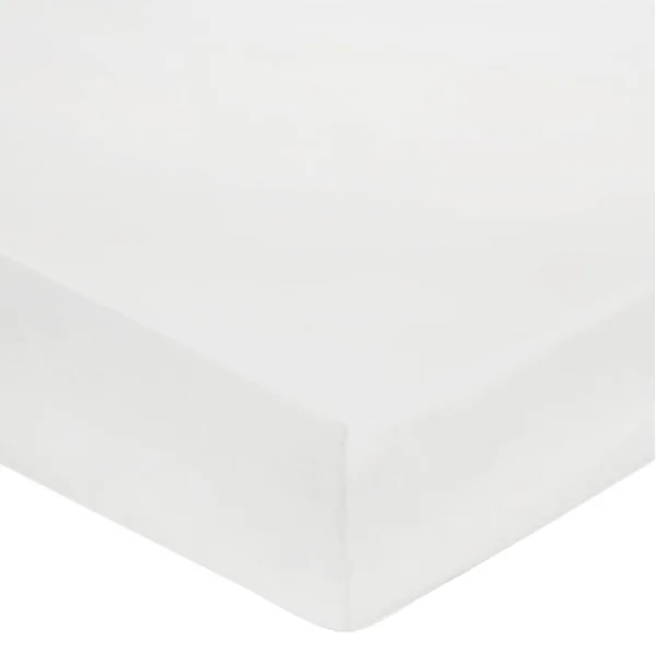 BLANC DES VOSGES Drap housse Percale Easy - Blanc - 160 x 200 cm