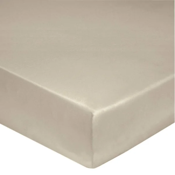 BLANC DES VOSGES Drap housse Percale Easy - Chanvre - 160 x 200 cm