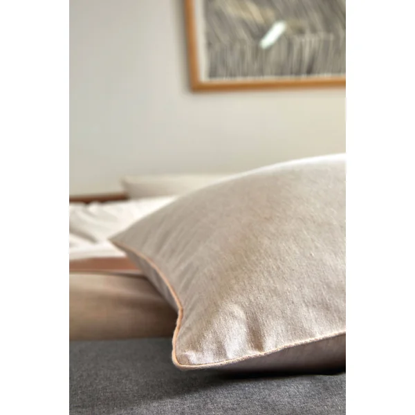 BLANC DES VOSGES Housse de couette coton bio et recyclé Ressources - Lin - 260 x 240 cm