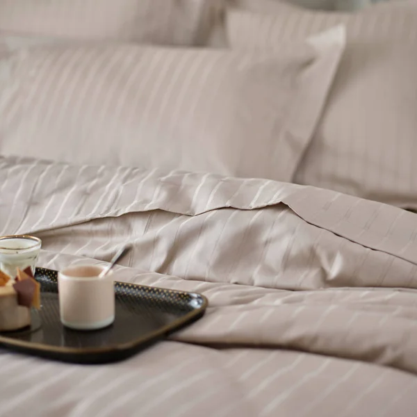 BLANC DES VOSGES Housse de couette satin Divine - Chanvre - 240 x 220 cm