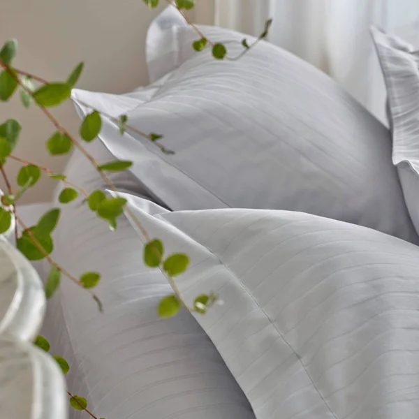 BLANC DES VOSGES Housse de couette satin Divine - Métal - 260 x 240 cm