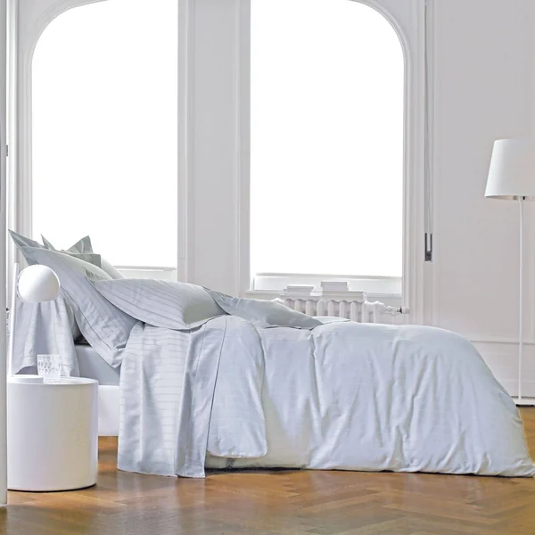 BLANC DES VOSGES Housse de couette satin Divine - Métal - 260 x 240 cm