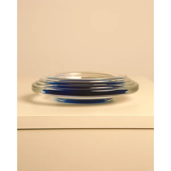 Blue Murano Glass Tray by Salviati, 1960s