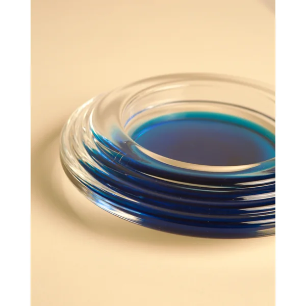 Blue Murano Glass Tray by Salviati, 1960s