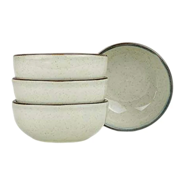 Bol à sauce vert moucheté en porcelaine (lot de 4) ELDA