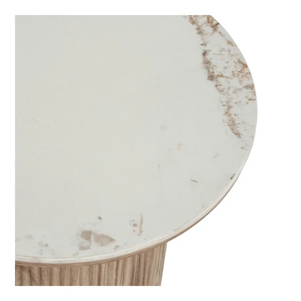 Bout de canapé en céramique effet marbre Ø45 cm PRATO