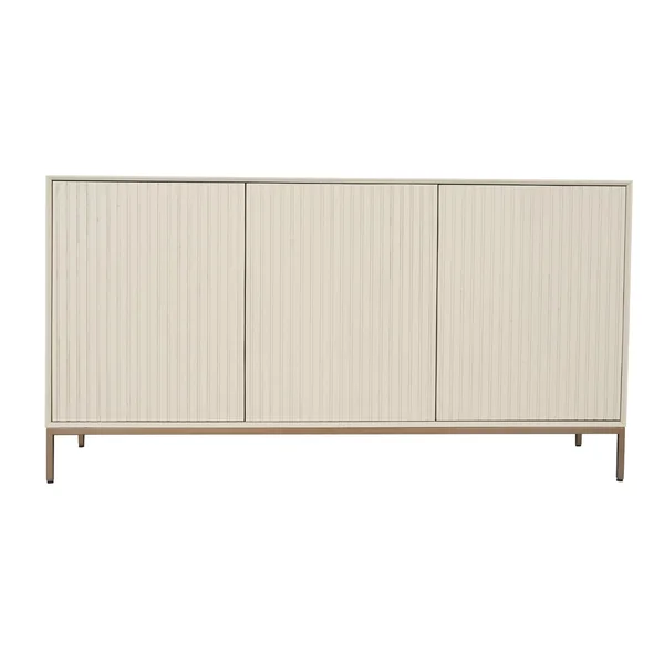 Buffet bois sable 3 portes rainurées 165 cm CORTINA