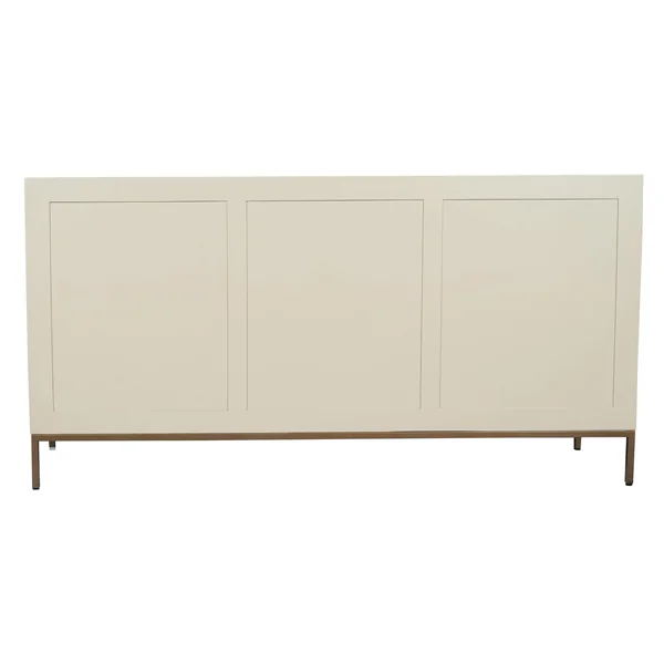 Buffet bois sable 3 portes rainurées 165 cm CORTINA