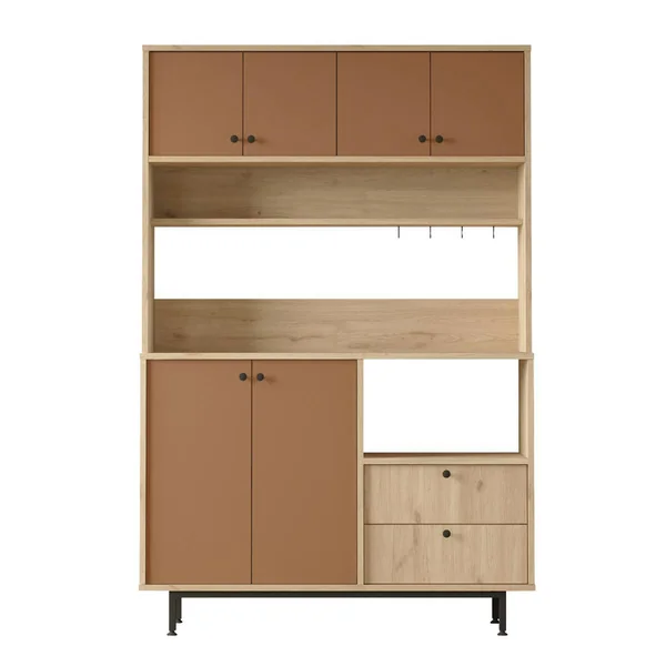 Buffet cuisine niche micro-ondes 6 portes L 120 cm JENA